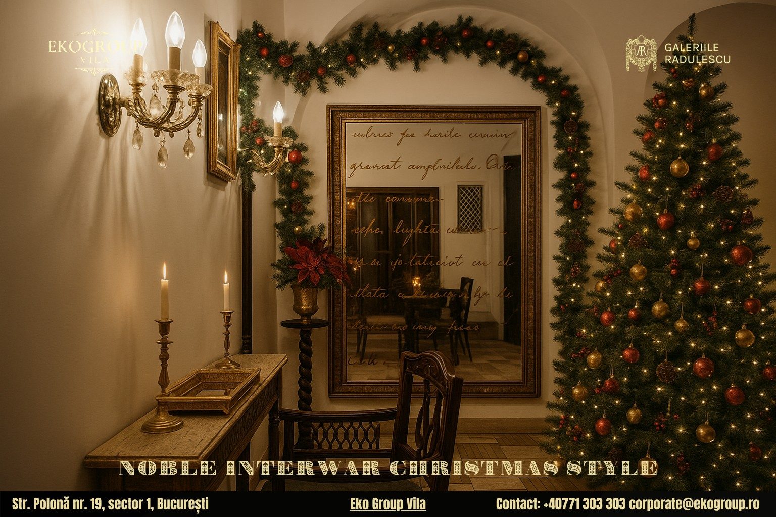 Decoratiuni de Craciun care dezvăluie eleganța nobiliară a Eko Group Vila în stil interbelic 6 Decoratiuni de Craciun care dezvăluie eleganța nobiliară a Eko Group Vila în stil interbelic